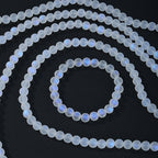 Frosted Round Glass Beads 8mm Fantasy Mermaid Soft Glow 100pcs 4