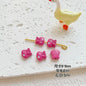 Round Metal Beads Baking Painted Smiling Chocolate Series 20pcs 23