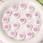 Double-Sided Flat Bunny Acrylic Beads 18mm Pink 10pcs