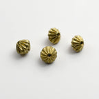Brass Rhombus Metal Beads 4-9mm Wrinkle Striped 100pcs