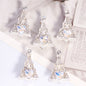 Pave Eiffel Tower Rhinestone Beads 22mm Alloy Heart Gem 2pcs 8