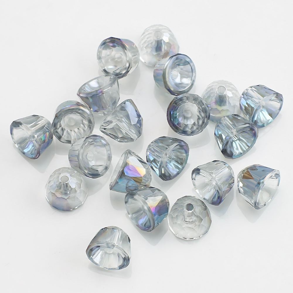 Bell Electroplated Glass Beads 8mm Sparkling Mixed Colors 50pcs 8