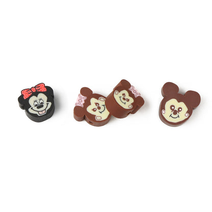 Character Flat Clay Beads 10mm Mickey Minnie Faces 100pcs 5