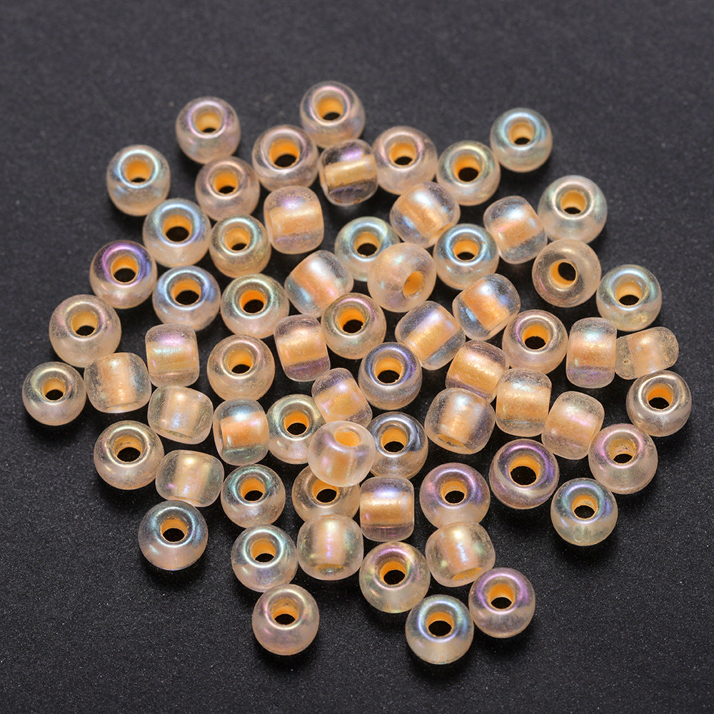 Glow In The Dark Seed Glass Beads 3mm Multicolor Stripes 1800pcs 15