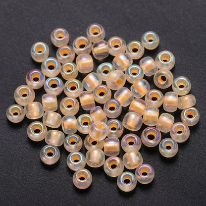 Glow In The Dark Seed Glass Beads 3mm Multicolor Stripes 1800pcs 15