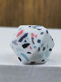 14mm Hexagon Silicone Beads Printed Camouflage Leopard Design 50pcs