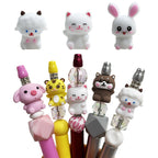 Silicone 3D Focal Beads Cartoon Animal Tiger Wide Eyes 2