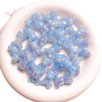 Glow In The Dark Jelly Bear Acrylic Beads 24mm Iridescent Plated 10pcs 5