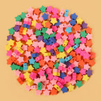 Star Clay Beads 9mm Multicolor Polymer 100pcs 4