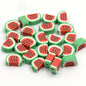 Flat Clay Beads 10mm Fruit Monochrome Polymer 200pcs 26