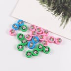 Flat Clay Beads 9mm Power Puff Girl Polymer Colorful 100pcs 3