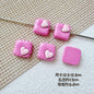 Tulip Square Heart Metal Beads 12mm Glossy Enamel Alloy 10pcs 15