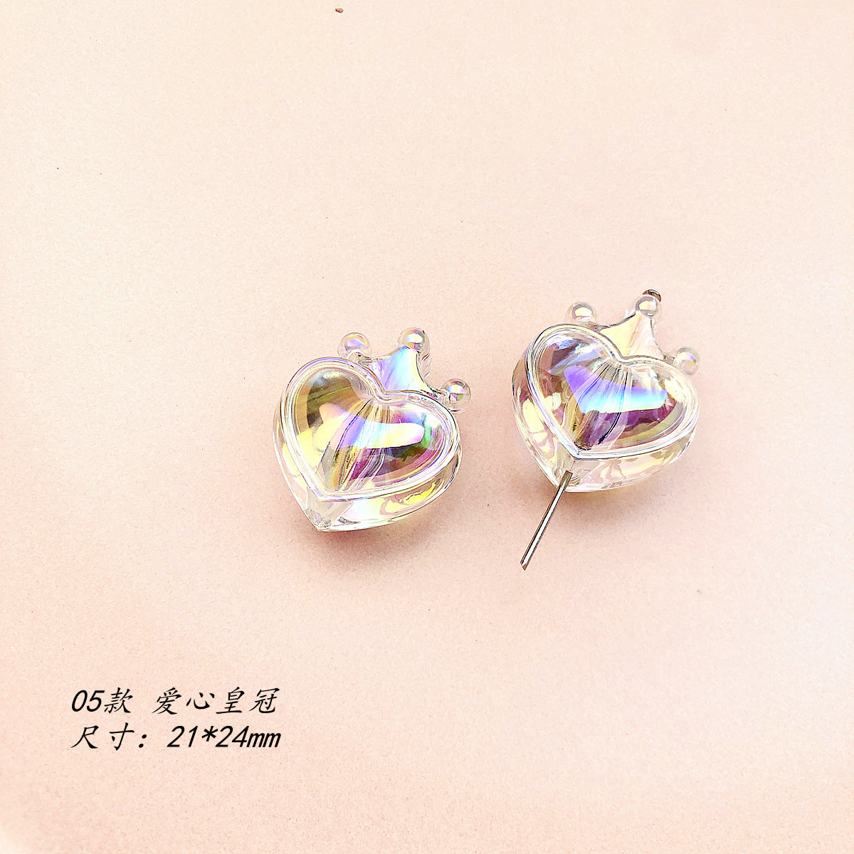 Transparent Bow Series Acrylic Beads AB Colored Plating 8