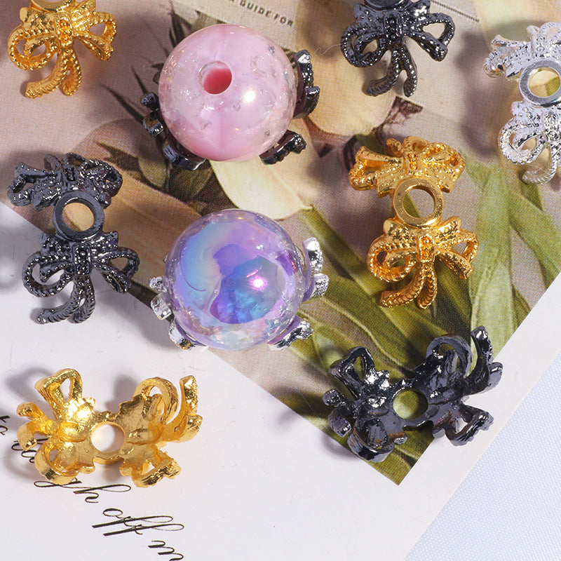 Alloy Bow Bead Caps 20mm Colorful 20pcs 9