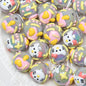 Hand Painted Star Acrylic Beads 16mm Pastel Colors 10pcs 12