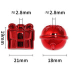 Plating Christmas Gift Box and Bell Acrylic Beads 18 21mm Mixed Colors 50pcs 3