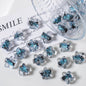 Lampwork Glass Beads Star 16mm Clear Stardust 5pcs 7