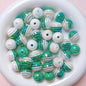 UV Plating Colorful Lollipop Striped Resin Beads 16mm 10pcs 7