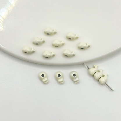 Whale Metal Beads 8mm Baking Painted Colorful 50pcs 10