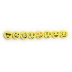 Flat Clay Beads 9mm Yellow Funny Emoji Polymer 100pcs 4