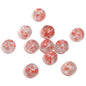 Shimmer Glitter Filled Resin Beads 16mm Round Autumn Leaf 50pcs 14