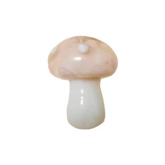 Mushroom Glass Beads 15mm 20mm Glossy Colorful Caps with Spots 100pcs 14
