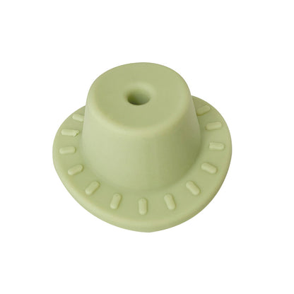 Silicone Focal Beads Hats Raised Dash Brim Detail 20pcs 14