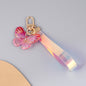 Acrylic Gradient Crystal Butterfly Wristlet Keychain Colorful 6
