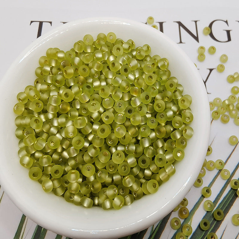 Frosted Seed Glass Beads 3mm Pastel Transparent Colors 300pcs 17