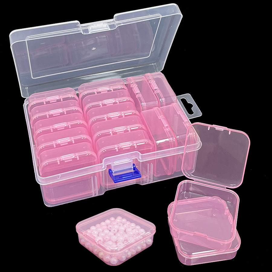 Plastic Bead Organizer Box 16.5x12x5.8cm 14 Compartments Colorful 1set 7