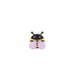 Silicone Focal Beads Ladybug Pastel Wings Bold Stripes 10pcs 9