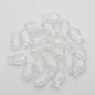 Electroplated Transparent Fish Glass Beads 8x15mm 30pcs 20