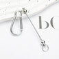 Beadable Carabiner Keychain Metal Shiny Frame Colorful Options 8