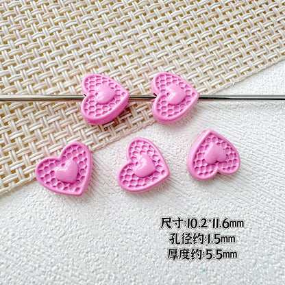 Butterfly Painted Metal Beads Decorative Alloy 10pcs 23