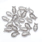 Electroplated Transparent Fish Glass Beads 8x15mm 30pcs 18
