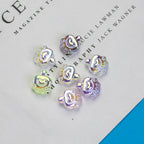 Transparent Plating Bear Paw Acrylic Beads 16mm Iridescent 20pcs 4