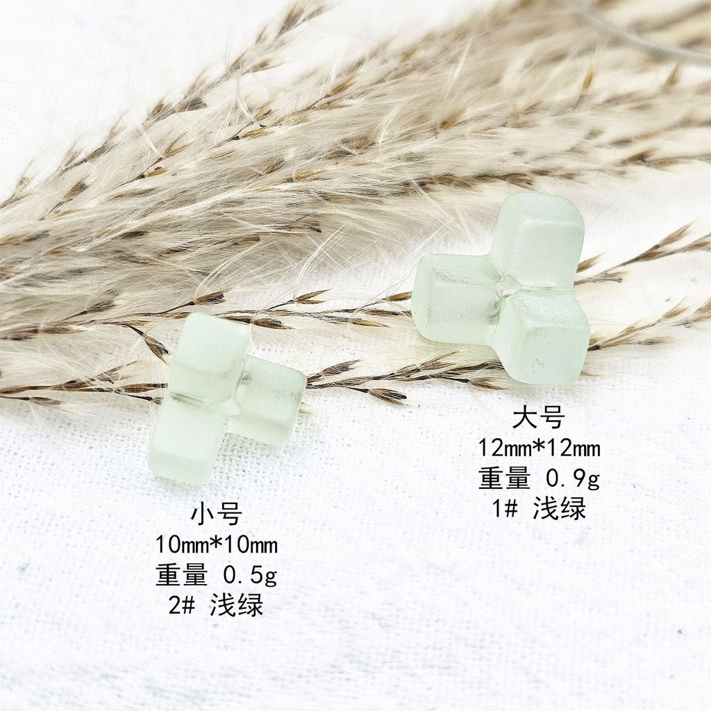 Matte Square Acrylic Beads 10-12mm Tetris Shape Mixed Colors 50pcs 5