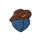 Silicone Focal Beads Retro Style Denim Masked Cowboy Circular Hello 20pcs 6