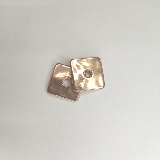 Square CCB Plastic Spacer Acrylic Beads 22mm Copper Tones 200pcs