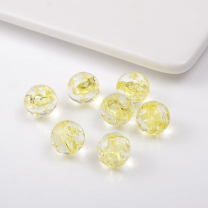 Transparent Star Core Acrylic Beads 9.8mm Colorful Mixed 200pcs 10