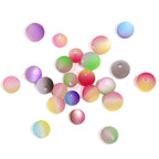 Frosted Gradient Resin Beads 10-20mm Two Tone Mixed Colors 50pcs 5