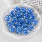 Blooming Flower Resin Beads 16mm Round Colorful 20pcs 10