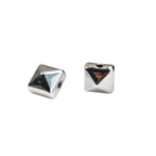 Irregular Square Acrylic Beads 10mm Imitation Metal 50pcs 4