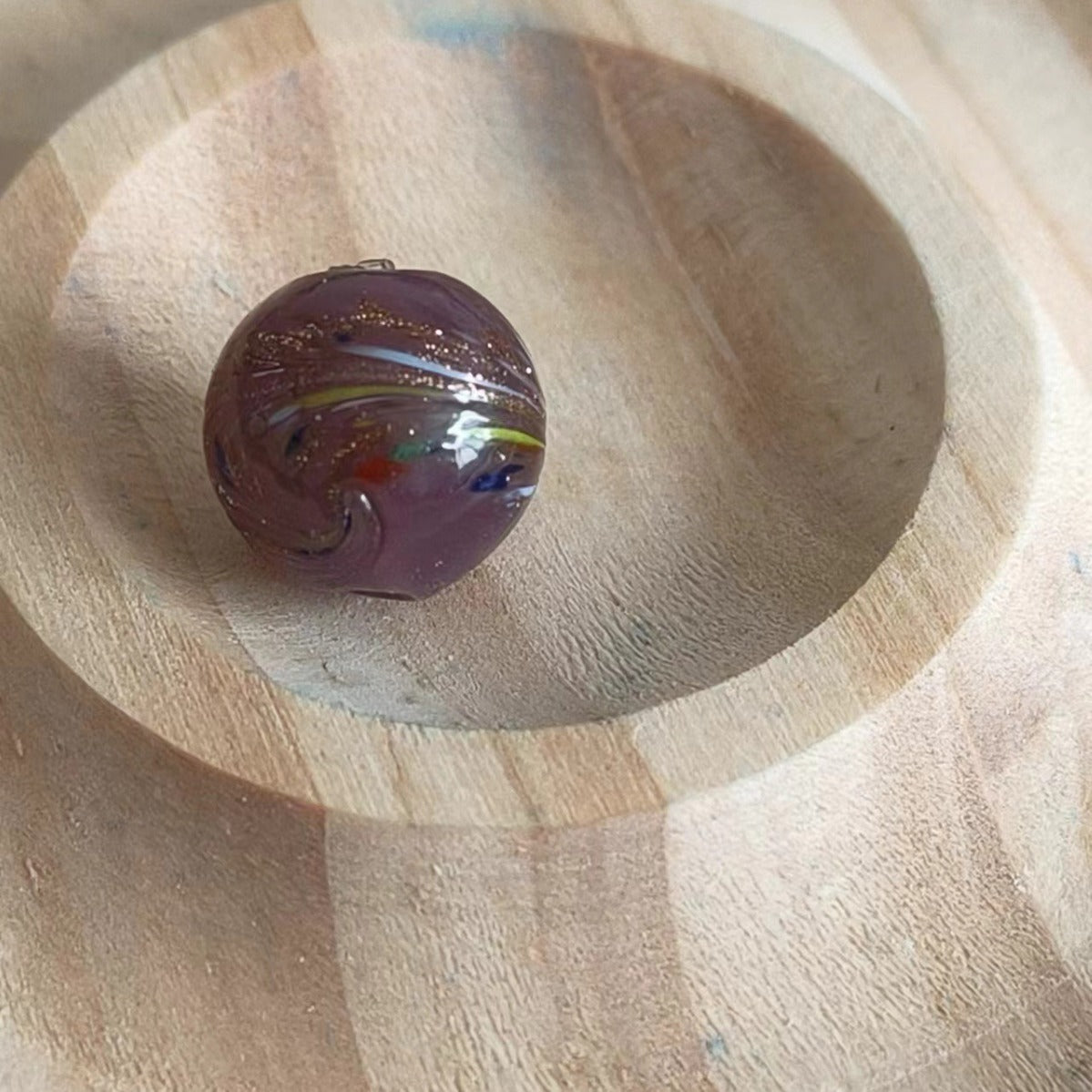 Painted Phoenix Tail Lampwork Glass Beads 12mm Multicolor 50pcs 3