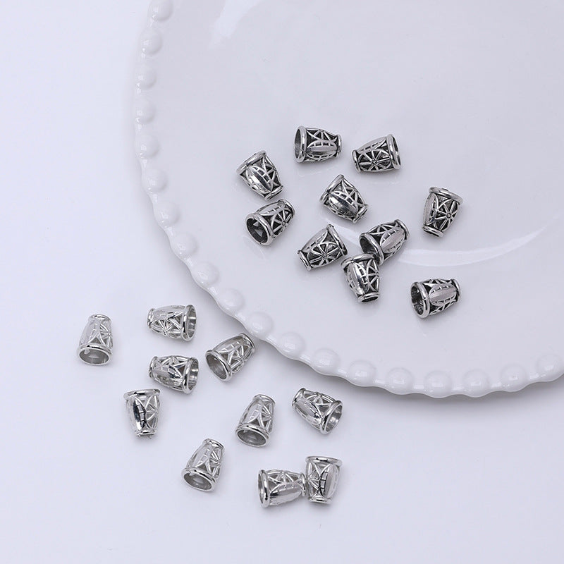 Hollow Tassel Cone CCB Plastic Beads 15x10mm Silver 500pcs 3