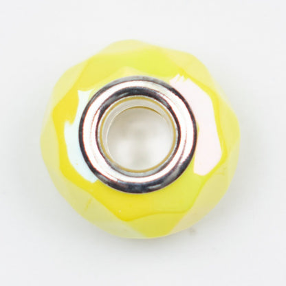 Acrylic Faceted Spacer Beads 15mm UV Plating Large Hole 20pcs 12