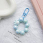 Acrylic Beaded Cat Claw Keychain Glossy Pink Circle Charm 8