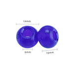 Glass Round Spacer Beads 14mm Multicolor Large Hole 40pcs 2