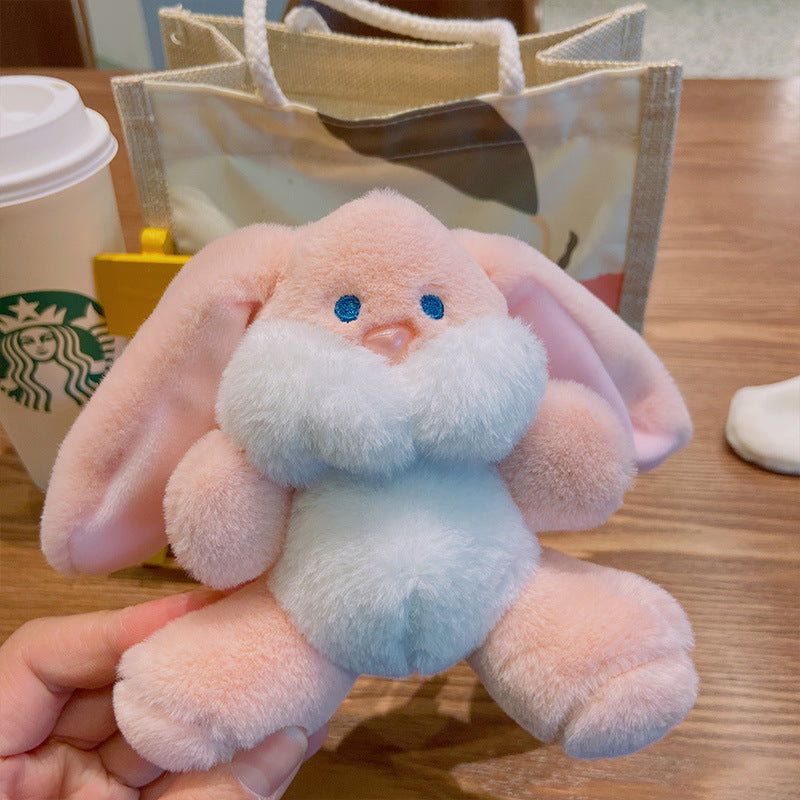 Plush Rabbit Couple Keychain Soft Pastel Bunny Charm 4