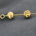 Brass Concave Spiral Metal Beads 2.5-8mm Twisted Groove 100pcs 2